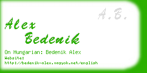 alex bedenik business card